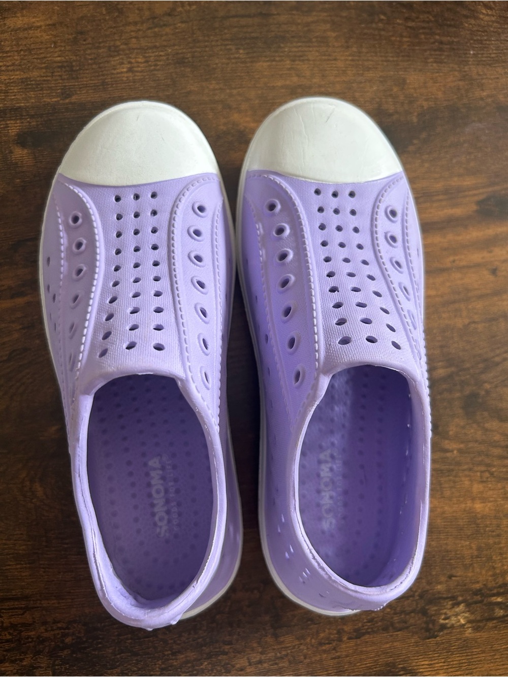 Sonoma Lilac Water Shoes with White Toe Caps
